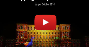 Panasonic projectors turn the facade of the Bucharest Parliament Palace into a 3D display