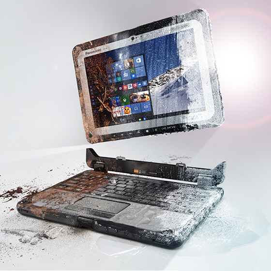 The world’s first fully rugged detachable laptop: Panasonic...