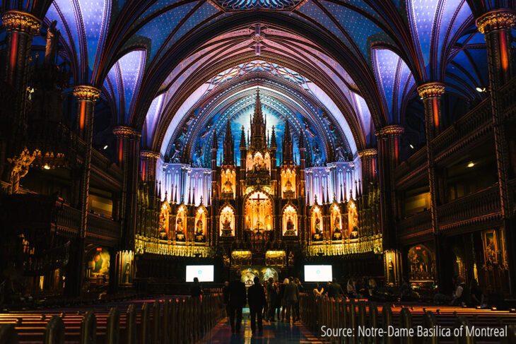 Panasonic projectors light up Montreal’s Notre-Dame Basilica