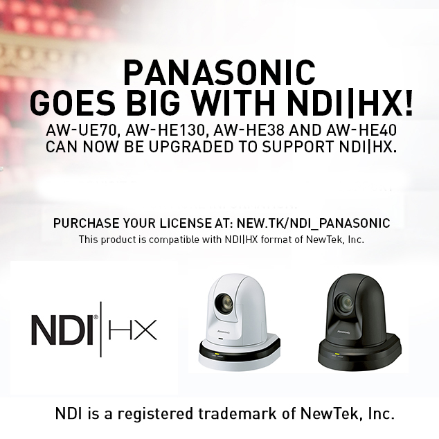Panasonic’s full NDI|HX camera range available in Australia
