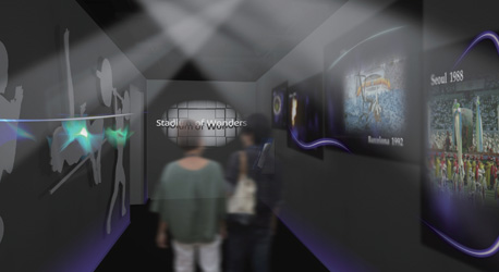 The Space Player provides new ambient projection mapping using a spotlight-shaped design that fits naturally into its environment, and a wiring duct mounting method that makes installation and relocation easily.