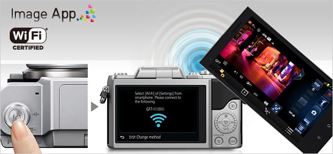 LUMIX GF7: just press the Wi-Fi button, start the app and you’re ready to go!