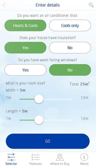 Sizing wizard 2