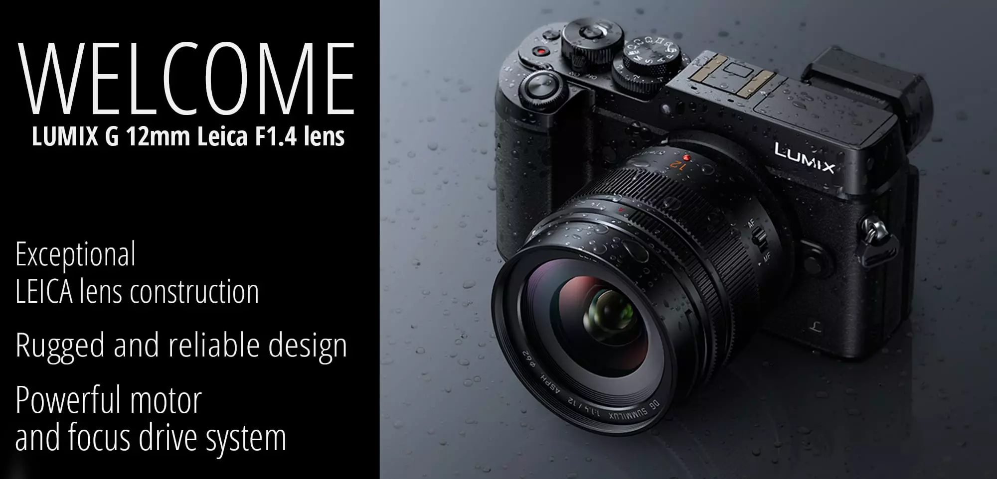 Superior performance and rugged good looks: LUMIX G 12mm Leica F1