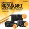 Unwrap bonus camcorder and LUMIX camera gifts