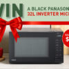 WIN a Panasonic Black 32L Microwave