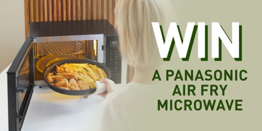 September 2026 Kitchen Email giveaway: WIN a Panasonic 4-in-1 Air Fry Convection Microwave.