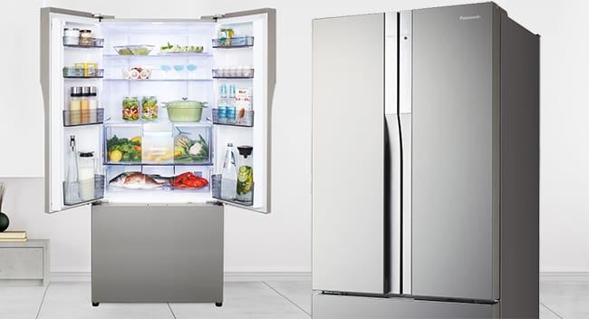 panasonic glass door refrigerator